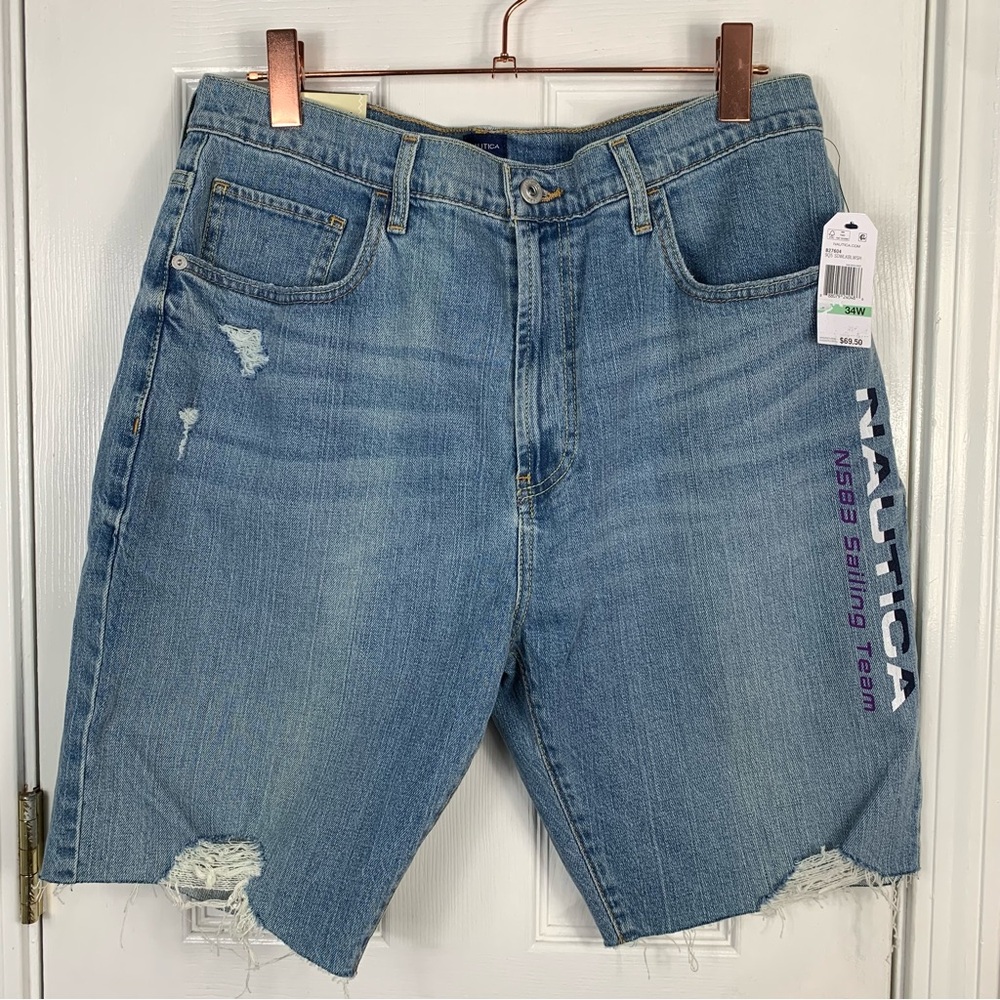 Nautica Mens Relaxed Fit Denim Short Size 34